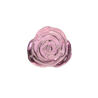 Стеклянная анальная пробка Pillow Talk Rosy Luxurious Glass Anal Plug, ⌀3,3 см, виброшар в подарок