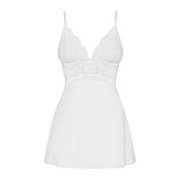Obsessive 810-BAB-2 babydoll & thong white L/XL