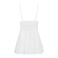 Obsessive 810-BAB-2 babydoll & thong white L/XL