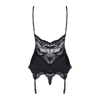 Obsessive 810-COR-1 corset & thong black L/XL