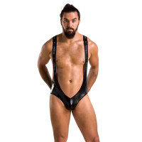 Боді з вінілу Passion BODY BRUNO 027, Чорний L/XL