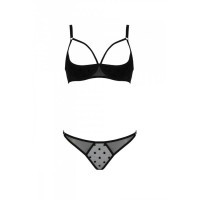 Комплект MARINA SET WITH OPEN BRA black XXL/XXXL - Passion