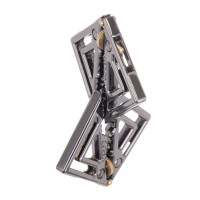 Затискачі для сосків з важкою підвіскою LOCKINK Adjustable Nipple Clamps with Heavy Pendant - Grey