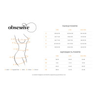 (SALE) Пеньюар Obsessive Alluria peignoir & thong S/M