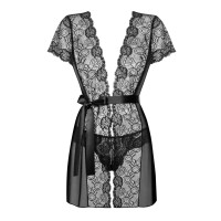 Пеньюар Obsessive Alluria peignoir & thong L/XL