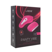 Вібратор у трусики Liebe Panty Vibe Recargable Cerise, нагрів до 39 °C, пульт, трусики S-M в комплекті