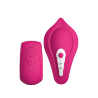 Вібратор у трусики Liebe Panty Vibe Recargable Cerise, нагрів до 39 °C, пульт, трусики S-M в комплекті