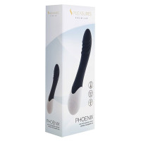 Вібратор S Pleasures Premium Phoenix, для точки G, чорний, водостійкий, 16 видів вібрації, нагрів