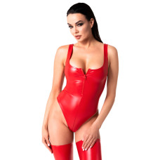 Боді Noir Handmade F352 Red powerwetlook body - 3XL