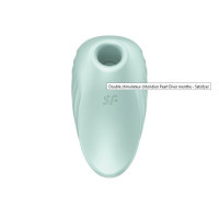 Вакуумний кліторальний стимулятор Satisfyer Pearl Diver Mint із вібрацією