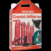 Набір для страпона Doc Johnson Vac-U-Lock Crystal Jellies Set (м'ята упаковка!!!)