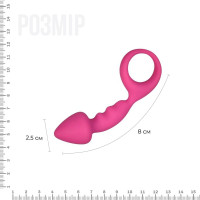 Анальна пробка Adrien Lastic Budy Pink із стимулюючою ніжкою, 2,5 см Рожевий