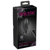 Анальна пробка - XouXou Vibrating E-Stim Butt Plug