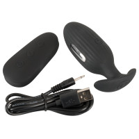 Анальна пробка - XouXou Vibrating E-Stim Butt Plug