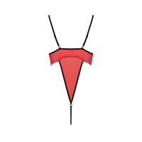 Боді з високим вирізом стегна AKITA BODY red L/XL - Passion Exclusive