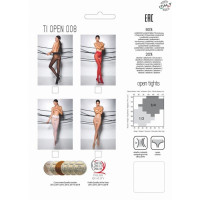Еротичні колготки TIOPEN 008 nero 3/4 (30 den) – Passion, з вирізом