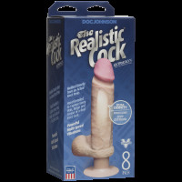 Фалоімітатор Doc Johnson The Realistic Cock 8 inch ULTRASKYN, діаметр 5,1 см, плавне регулювання