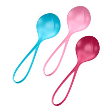 Вагінальні кульки Satisfyer Strengthening Balls (3шт), діаметр 3,8см, вага 62-82-98г, монолітні