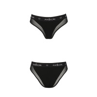 Трусики з прозорою вставкою Passion PS002 PANTIES black, size XL