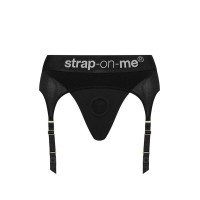Трусы для страпона с подвязками для чулок Strap-On-Me REBEL HARNESS - L