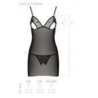 Пеньюар LOVELIA CHEMISE black L/XL - Passion