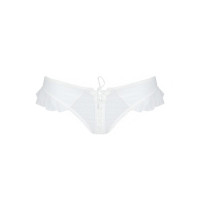 Трусики в горошок, з рюшами та шнурівкою Fatin Thong white S/M - Passion