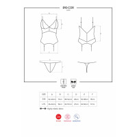 Obsessive 810-COR-2 corset & thong white L/XL