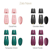 Смарт-вібратор для грудей Zalo - Nave Obsidian Black