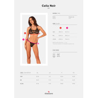 Комплект Obsessive Celia Noir 2-pcs set XL/2XL