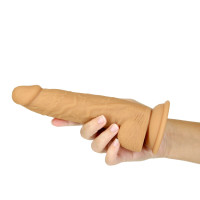 Фалоімітатор ADDICTION - 8" DUAL DENSITY SILICONE DILDO - CARAMEL