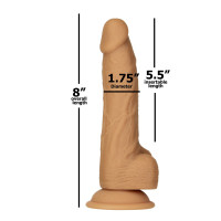 Фалоімітатор ADDICTION - 8" DUAL DENSITY SILICONE DILDO - CARAMEL