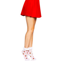 Leg Avenue Strawberry ruffle top anklets