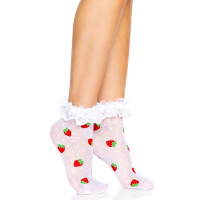 Leg Avenue Strawberry ruffle top anklets