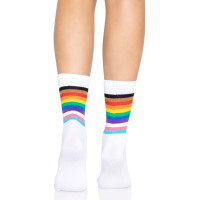 Leg Avenue Pride crew socks Rainbow