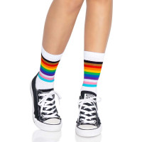 Leg Avenue Pride crew socks Rainbow