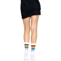 Leg Avenue Pride crew socks Rainbow