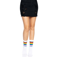 Leg Avenue Pride crew socks Rainbow
