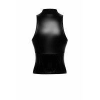 Топ Noir Handmade F324 Glam wetlook top with vinyl corset - 3XL