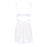 (SALE) Сорочка Obsessive Amor Blanco underwire chemise & thong white S/M