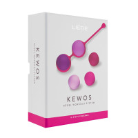 Вагінальні кульки Liebe Kewos — Cerise/Candy Violet, 5 кульок у комплекті, 15, 25, 35, 45 та 55 г