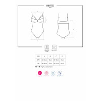 Кружевное боди с доступом 818-TED-1 teddy XS/S, черное