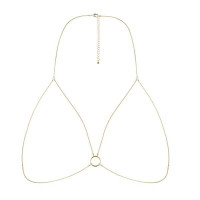 Ланцюжок портупея Bijoux Indiscrets Magnifique Bra Chain - Gold, прикраса на тіло