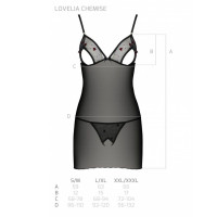 Пеньюар LOVELIA CHEMISE black S/M - Passion