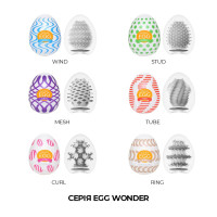 Мастурбатор-яйце Tenga Egg Wind із зигзагоподібним рельєфом