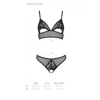 Комплект Christa Set with Open Bra black S/M — Passion