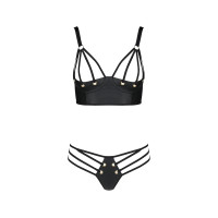 Комплект з еко шкіри Malwia Bikini black L/XL — Passion