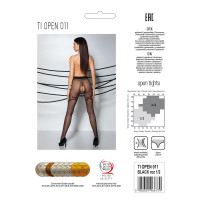 Колготки з відкритим доступом, контрастні шортики TIOPEN 011 beige 1/2 (20 den) — Passion