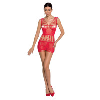 Бодистокинг – миниплатье с бабочками Passion BS090 red