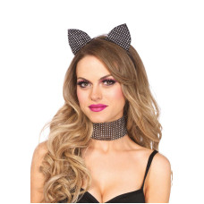Leg Avenue Cat ear headband & choker set Black
