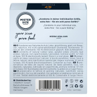 Презервативи Mister Size - pure feel - 57 (3 condoms), товщина 0,05 мм